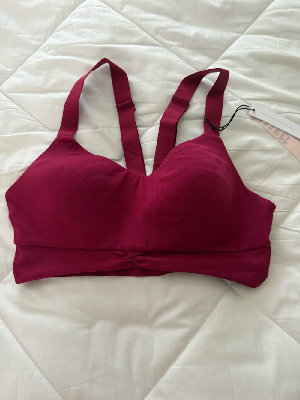 Victoria's Secret Deep Berry Padded Wireless Sports Bralette